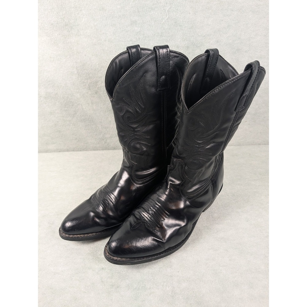 Laredo Western Cowboy Boots Mens Leather  Black 4240 Size 13 EW